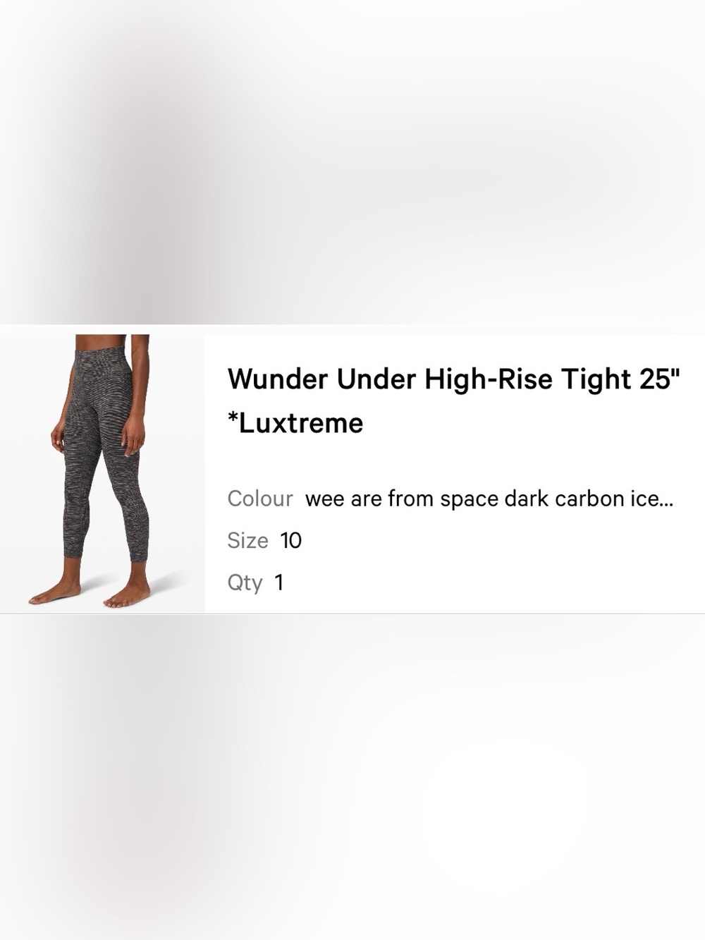 Lululemon Wunder Under High-Rise Leggings - 25” Size 10
*Luxtreme